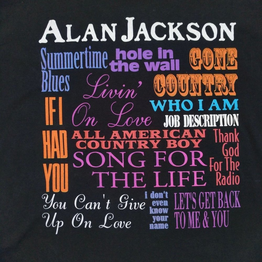 Vintage Alan Jackson ‘95 Single Stitch T-Shirt XXL - Picture 4 of 6